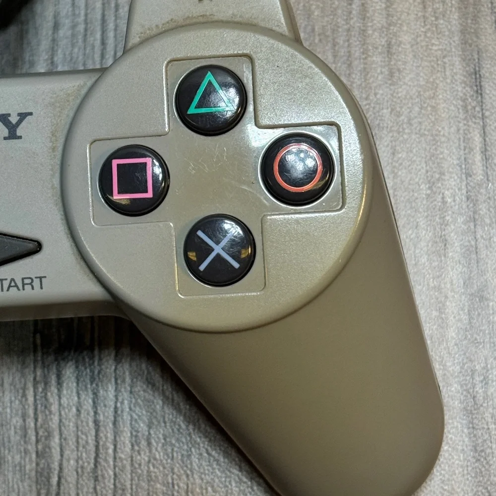 PS1 Sony playstation controller SCPH-1080 Video Game Wired Controller Gray Works
